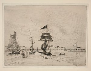 Wood Jetty in the Port of Honfleur
