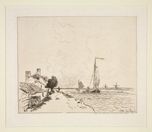 The Two Sailboats by Johan Barthold Jongkind