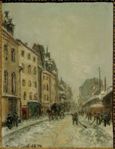 Rue du Faubourg Saint-Jacques, Snow Shoveler