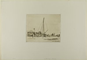 The Moored Boat, from Cahier de six eaux-fortes, views of Holland