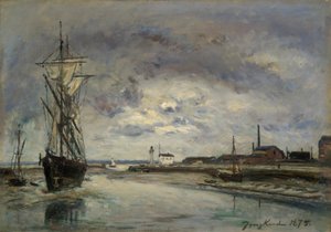 The Port of Honfleur by Johan Barthold Jongkind