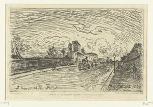 Exit of Cochin Hospital (Faubourg Saint-Jacques, Paris) by Johan Barthold Jongkind