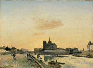 View of Notre-Dame, Paris, 1864 by Johan Barthold Jongkind
