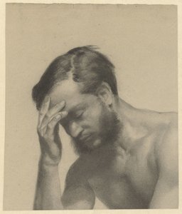 Fragment of an Academy Study: Man with Right Hand on Forehead