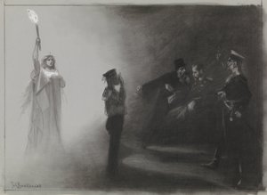 Design for Illustration in De Amsterdammer: The Defeat of Russia at Sea, June 4, 1905