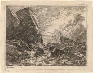 Norwegian Coast During a Storm by Johan Christian Dahl