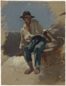 Seated Young Man with Felt Hat