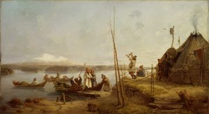 Bridal Homecoming at Lake Hornavan by Johan Fredrik Hockert