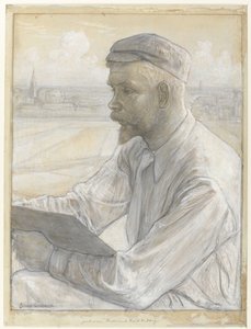 Portrait of the Painter Ferdinand Hart Nibbrig by Johan Henri Gustaaf Cohen Gosschalk