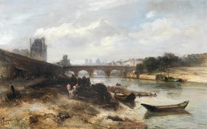 View of the Seine looking towards the Pont Royal and the Pavillon de Flore