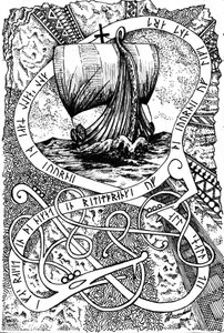 Norse Runic Longship by Johan Liewendahl