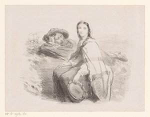 Reclining Man and Woman with Tambourine
