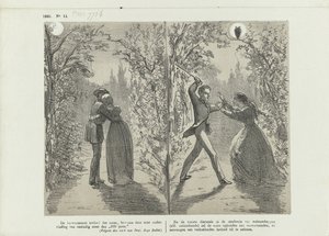 Caricature on the Influence of the Moon, 1865 by Johan Michaël Schmidt Crans