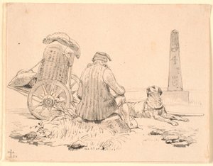 The Peddler and His Dog by Johan Thomas Lundbye