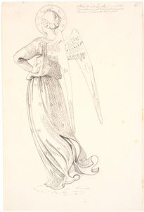 Angel Seen from the Back - after Fra Angelico by Johan Thomas Lundbye