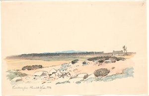 Landscape from Hornbæk with the Plantation and Kullen in the Background by Johan Thomas Lundbye