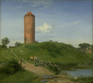 The Goose Tower in Vordingborg, Zealand by Johan Thomas Lundbye