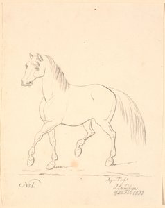 Trotting Horse, Facing Left by Johan Thomas Lundbye