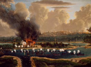 Battle of Vransarii against Russia for control of fjords at Kockis Kapell, June 16 1790