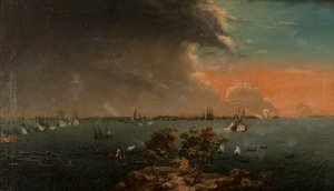 Second Russo-Swedish Battle of Svensksund on 10 July 1790 by Johan Tietrich Schoultz