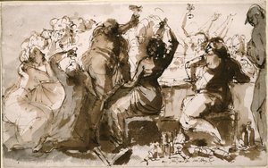 A Standing Lunch by Johan Tobias Sergel