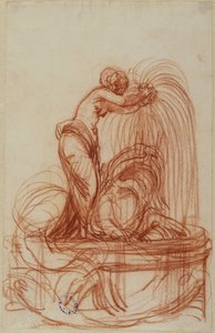 Design for a Fountain with a Half-Nude Woman Leaning over a Sea Creature by Johan Tobias Sergel