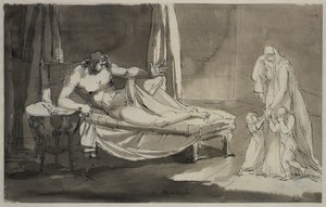 Has a tender vision. Sheet 8 in the Melancholy Suite by Johan Tobias Sergel