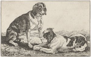 Two Dogs by Johan le Ducq