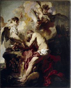 The Vision of Saint Jerome by Johann (attr. to) Liss
