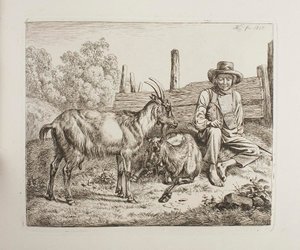 Herdsman with Goats by Johann Adam Klein