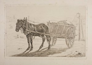 Horse Harnessed to a Beer Cart by Johann Adam Klein