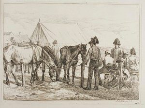 Soldiers in a Military Camp by Johann Adam Klein