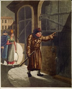 The Night Watchman, from a Series of Viennese Types by Johann Adolph Opitz