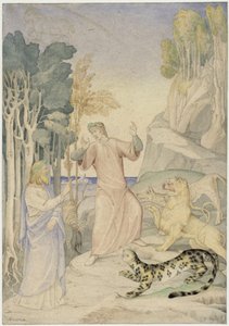 Dante and Virgil before the Three Wild Beasts at the Entrance to Hell by Johann Anton Ramboux