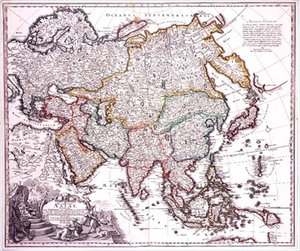 Asia Minor, Arabia and Japan, c.1725 by Johann Baptista Homann