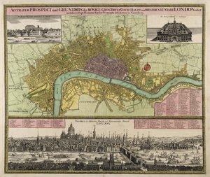 Map and Prospect of London, c.1710