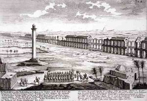 Ruins of the Great Aqueduct at Carthage, from Entwurf einer historischen Architektur by Johann Bernhard (after) Fischer von Erlach
