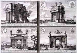 The Triumphal Arch of Catulus and Marius at Orange, The Arch of Domitian, the Arch of Drusus and the Arch of Septimus Severus, from 