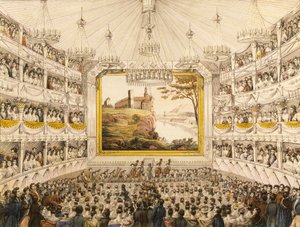 Interior of the Theater an der Wien by Johann Christian (after) Schoeller