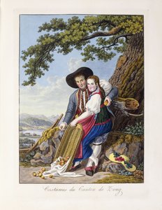 Costumes from the Canton of Zoug, 1819 by Johann Christian Reinhardt