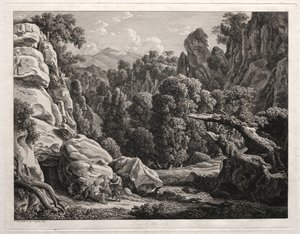 Heroic Landscape: Landscape with the Temptation of Christ by Johann Christian Reinhart
