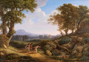 Classical Landscape with Archemorus and Hypsipyle by Johann Christian Reinhart