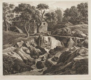 Landscape with Mill Wheel by Johann Christian Reinhart