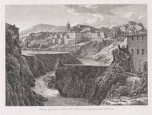 Tivoli Damaged by the Flood of the River Aniene by Johann Christian Reinhart