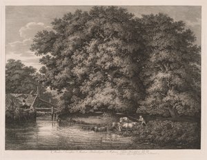 The Mill at the Great Oaks by Johann Christian Reinhart