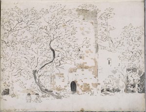 Two Draughtsmen before a Castle Behind Trees: at Maienlust near Wasungen by Johann Christian Reinhart