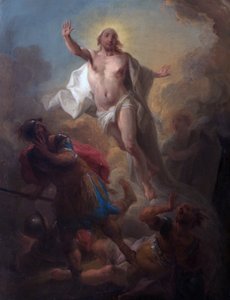 Christ Rising from the Tomb and Roman Soldiers Fleeing