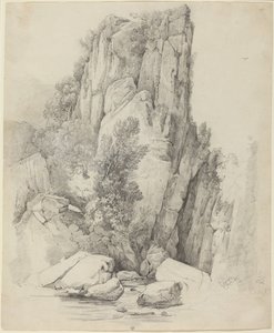 Rock Cliffs above a Stream by Johann Christoph Erhard