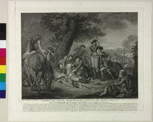 Death of the Margrave Kurt Christoph von Schwerin during the Battle of Prague 1757