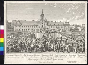 Coronation of Emperor Leopold II to the King of Hungary in Bratislava on 15th November 1790 by Johann Ernst Mansfeld
